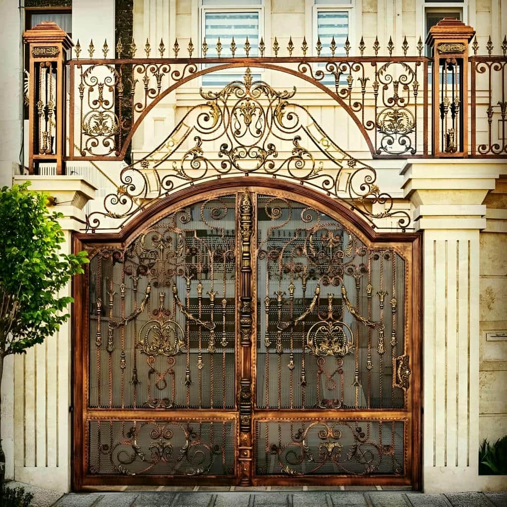 درب حیاط آهنی در رشت