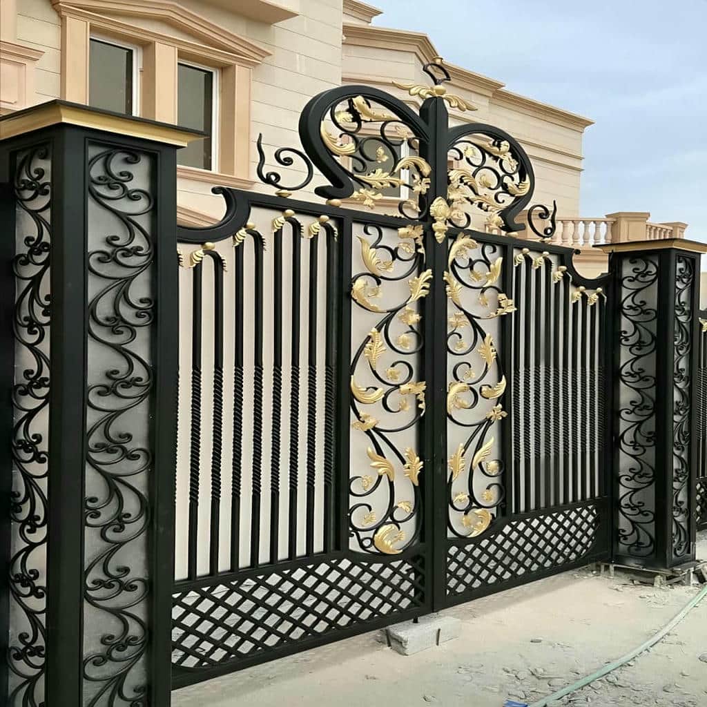 نصب درب حیاط آهنی پروفیل سنگین در پردیس