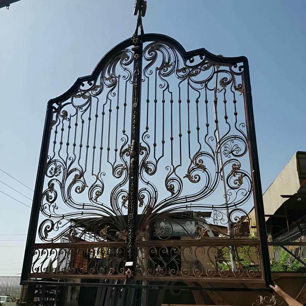کارخانه درب حیاط آهنی چهارچوب تقویت شده در سقز