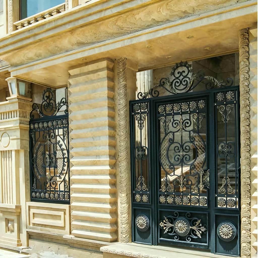 فروش درب حیاط آهنی پروفیل سنگین در کاشان