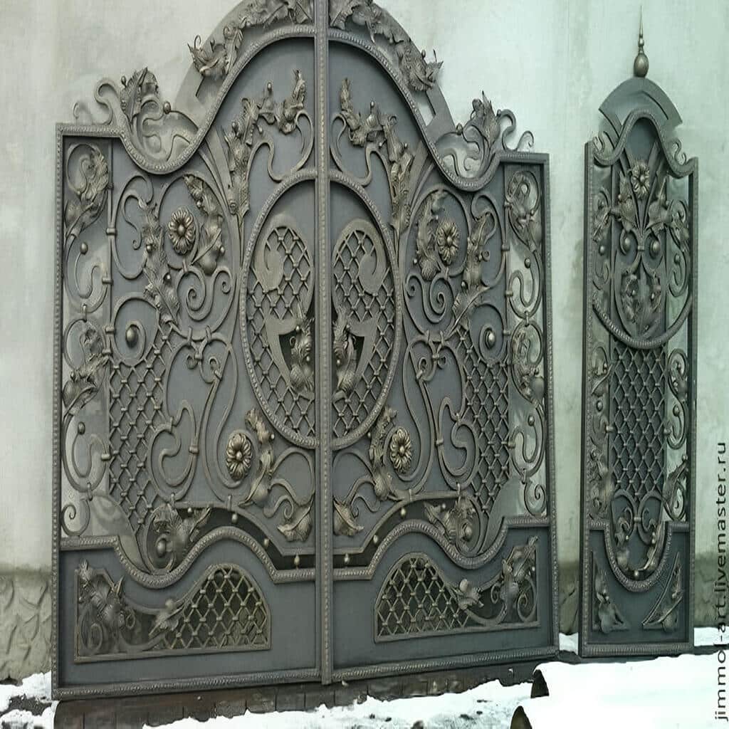 نصب درب حیاط آهنی پروفیل سنگین در قزوین