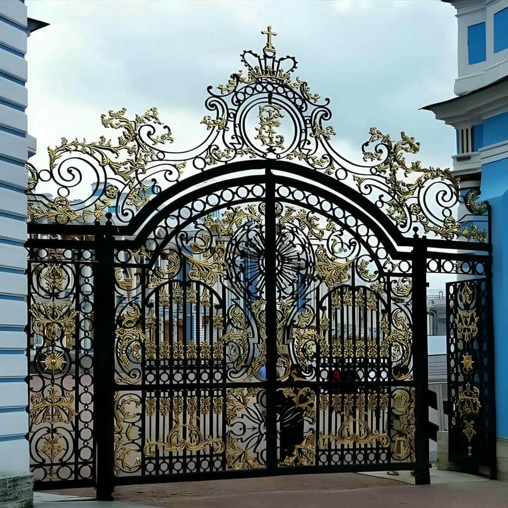 قیمت درب حیاط آهنی یراق استاندارد در کردان