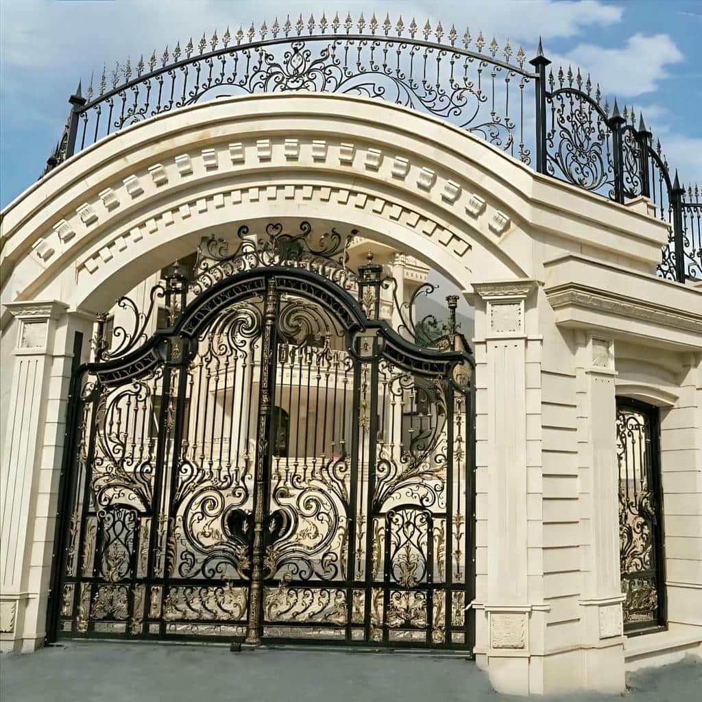 خرید درب حیاط آهنی عرض دهانه در همدان