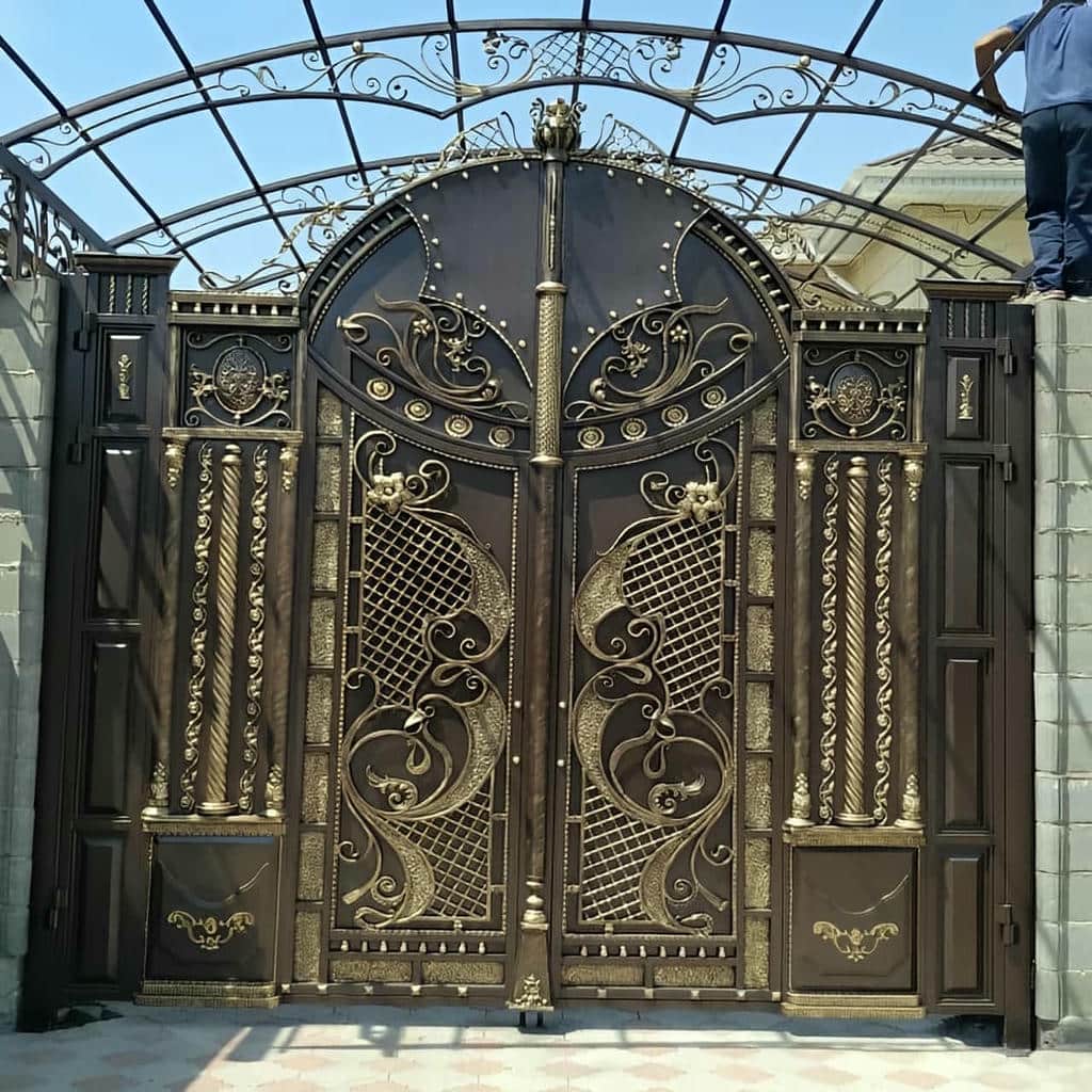 قیمت درب حیاط آهنی ویلایی مدرن در کرمان