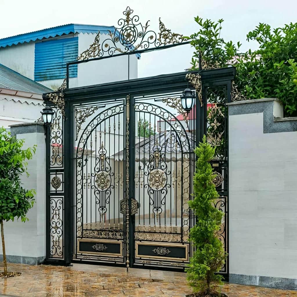 خرید درب حیاط آهنی دولنگه در یاسوج