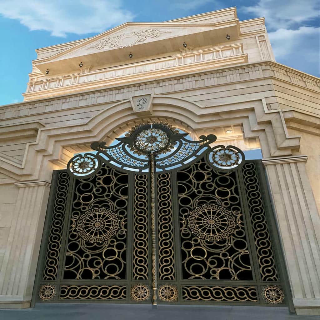 خرید درب حیاط آهنی دولنگه در تبریز