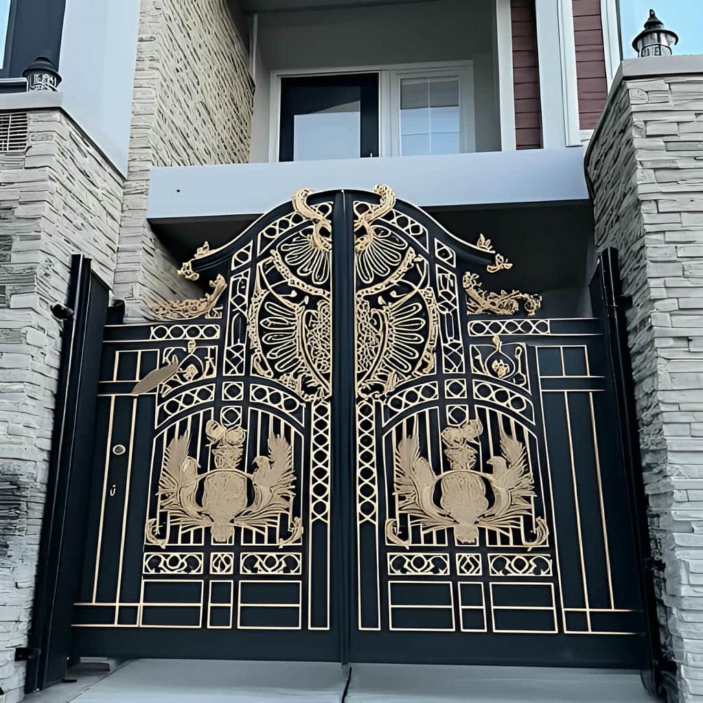 کارخانه درب حیاط آهنی فرفورژه کلاسیک در بندر انزلی