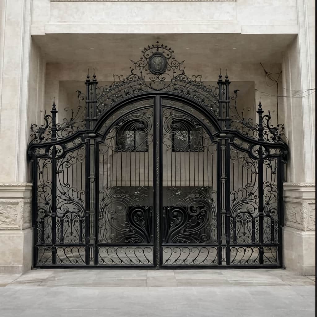 خرید درب حیاط آهنی دولنگه در سنندج