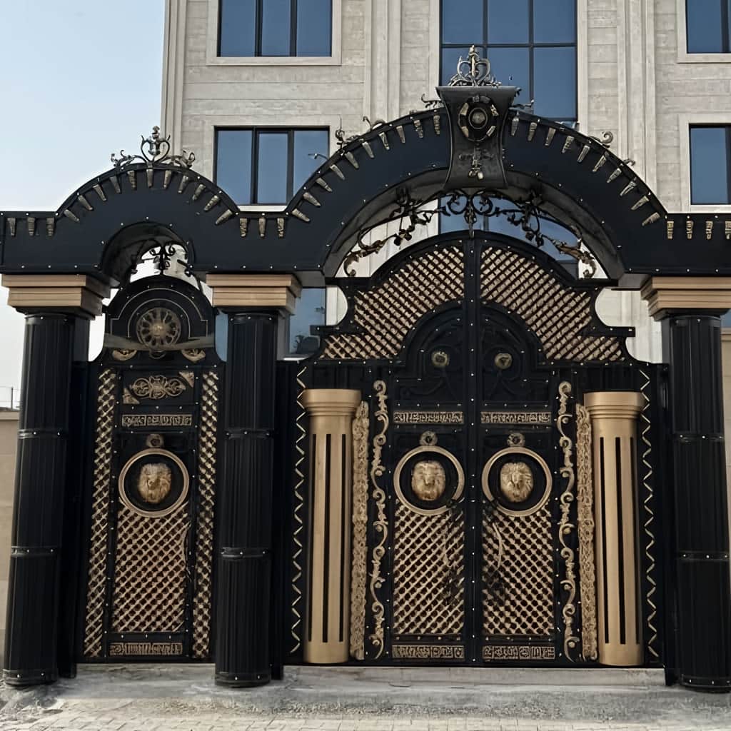 درب حیاط آهنی در کرمان