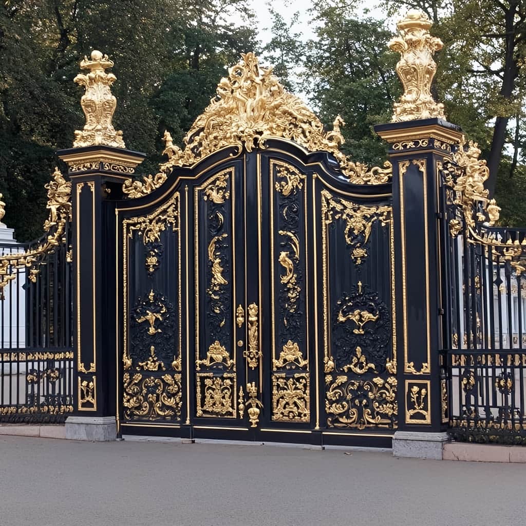 کارخانه درب حیاط آهنی چهارچوب تقویت شده در فشم