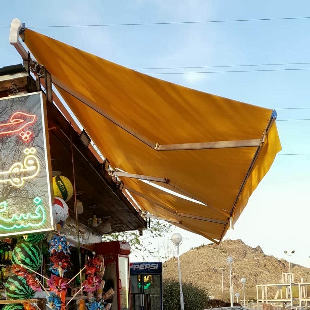 نصب سایبان برقی پارچه ضدآب در نیشابور