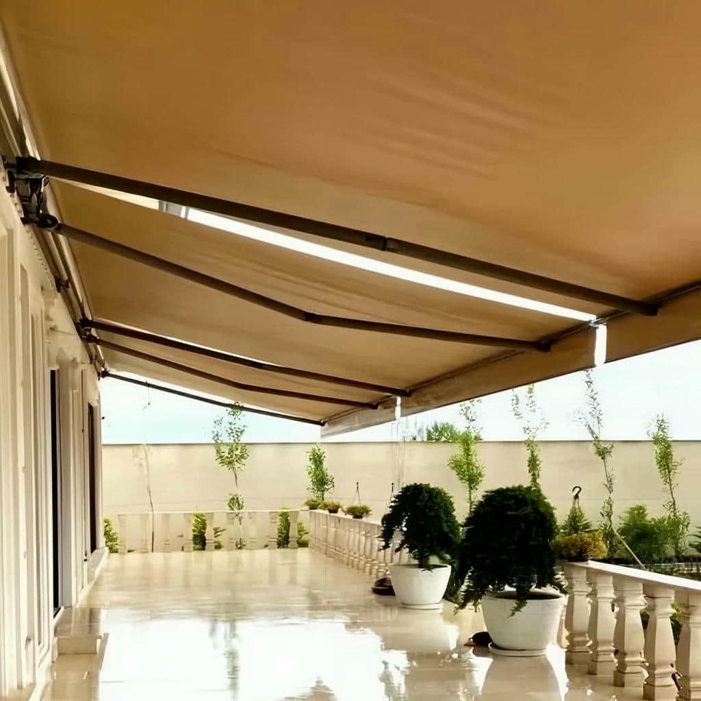 نصب سایبان برقی پارچه ضدآب در همدان