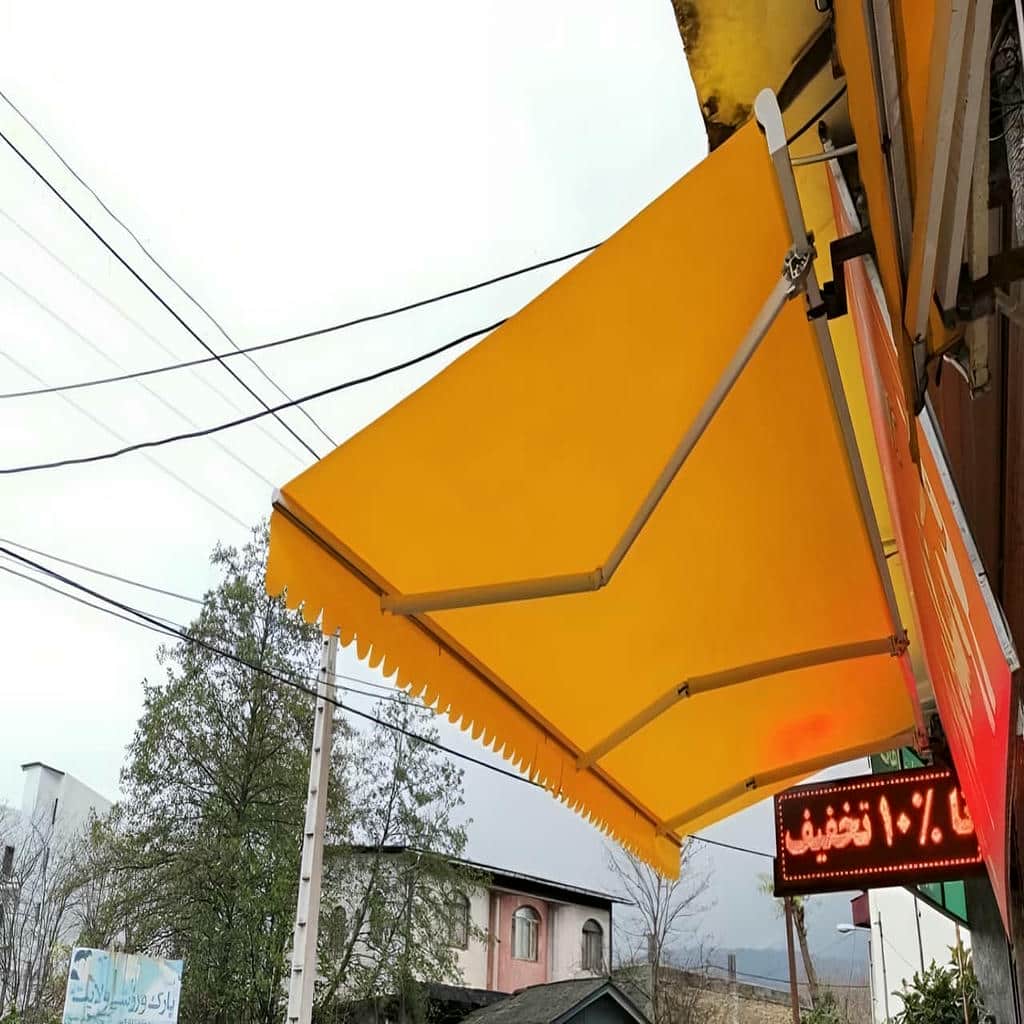 نصب سایبان برقی ضدآب در بومهن