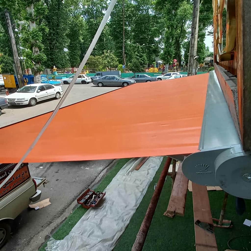 نصب سایبان برقی پارچه ضدآب در آبسرد