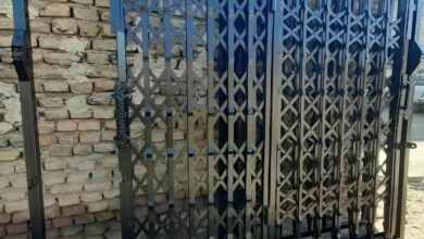 درب آکاردئونی آهنی در نوشهر