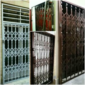 درب آکاردئونی آهنی در اردبیل