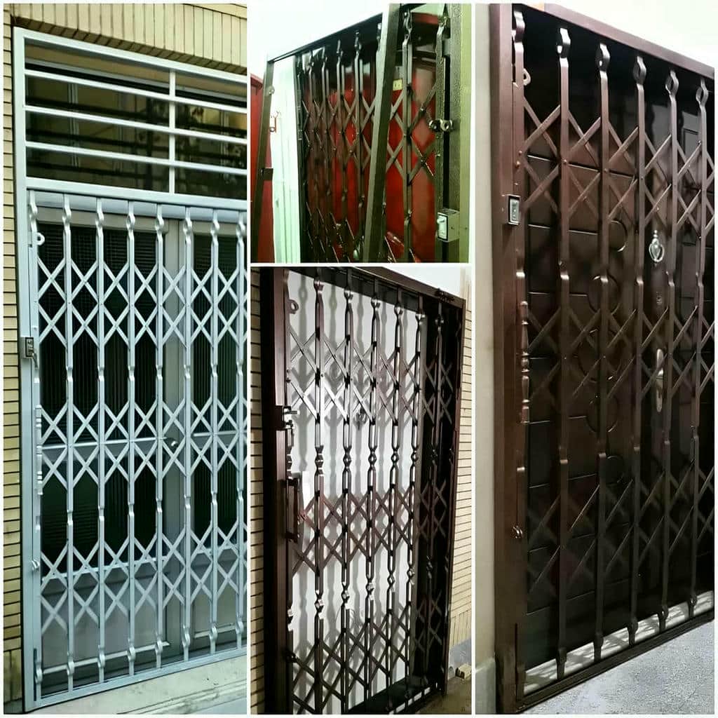درب آکاردئونی آهنی در اردبیل