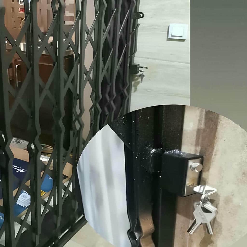 نصب درب آکاردئونی آهنی قفل کتابی مخفی در بندر دیلم