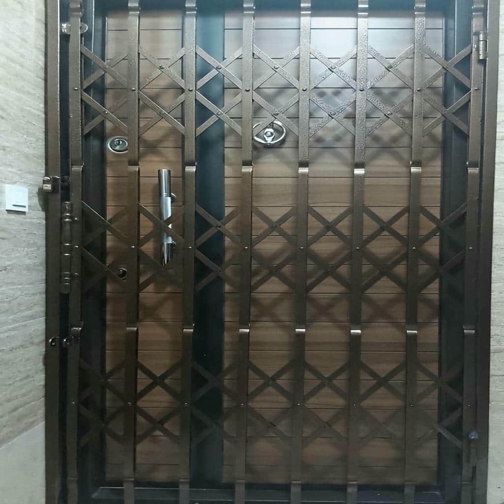 خرید درب آکاردئونی آهنی چندلوزی در محمودآباد