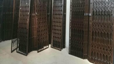 درب آکاردئونی آهنی در بندرعباس