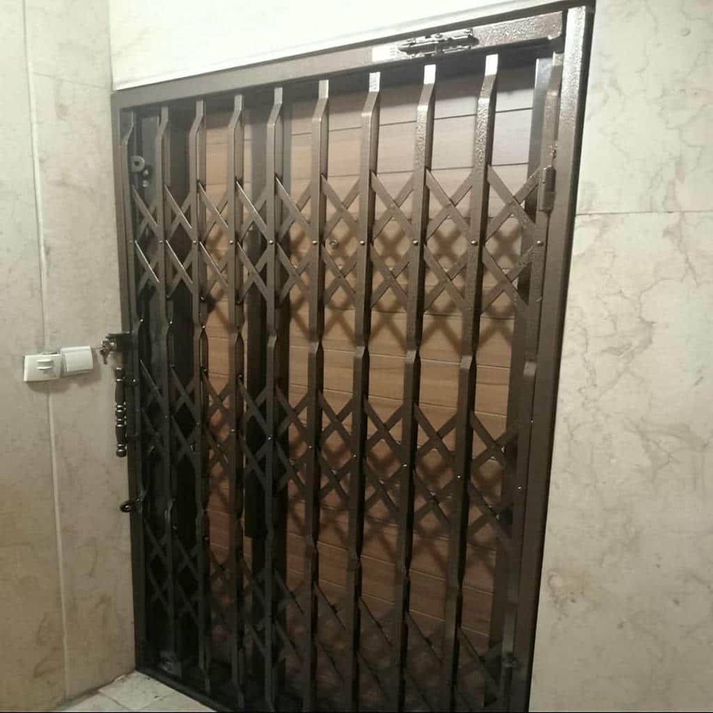 خرید درب آکاردئونی آهنی چندلوزی در قزوین