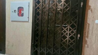 درب آکاردئونی آهنی در ساری