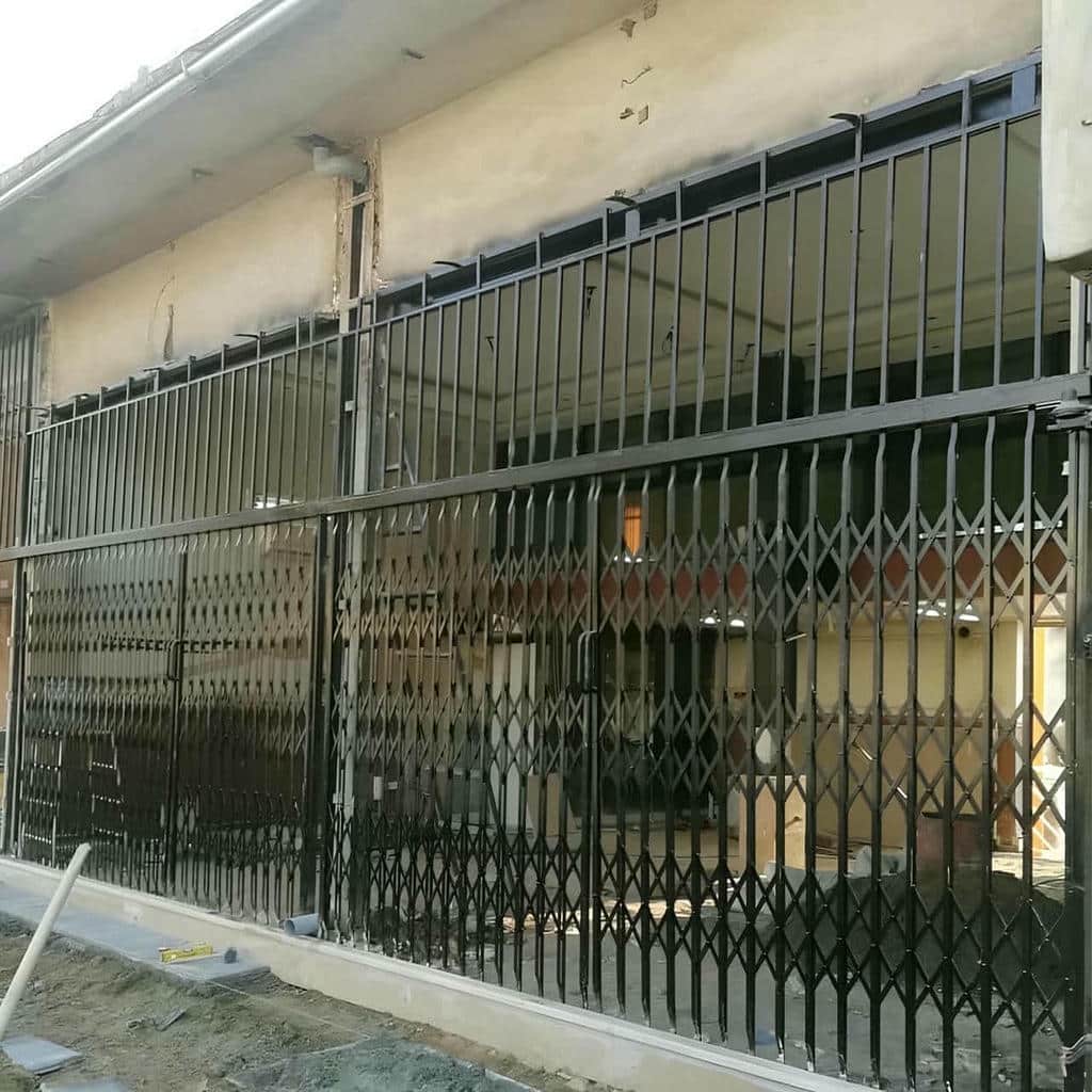 نصب درب آکاردئونی آهنی قفل ضدبرش در قشم