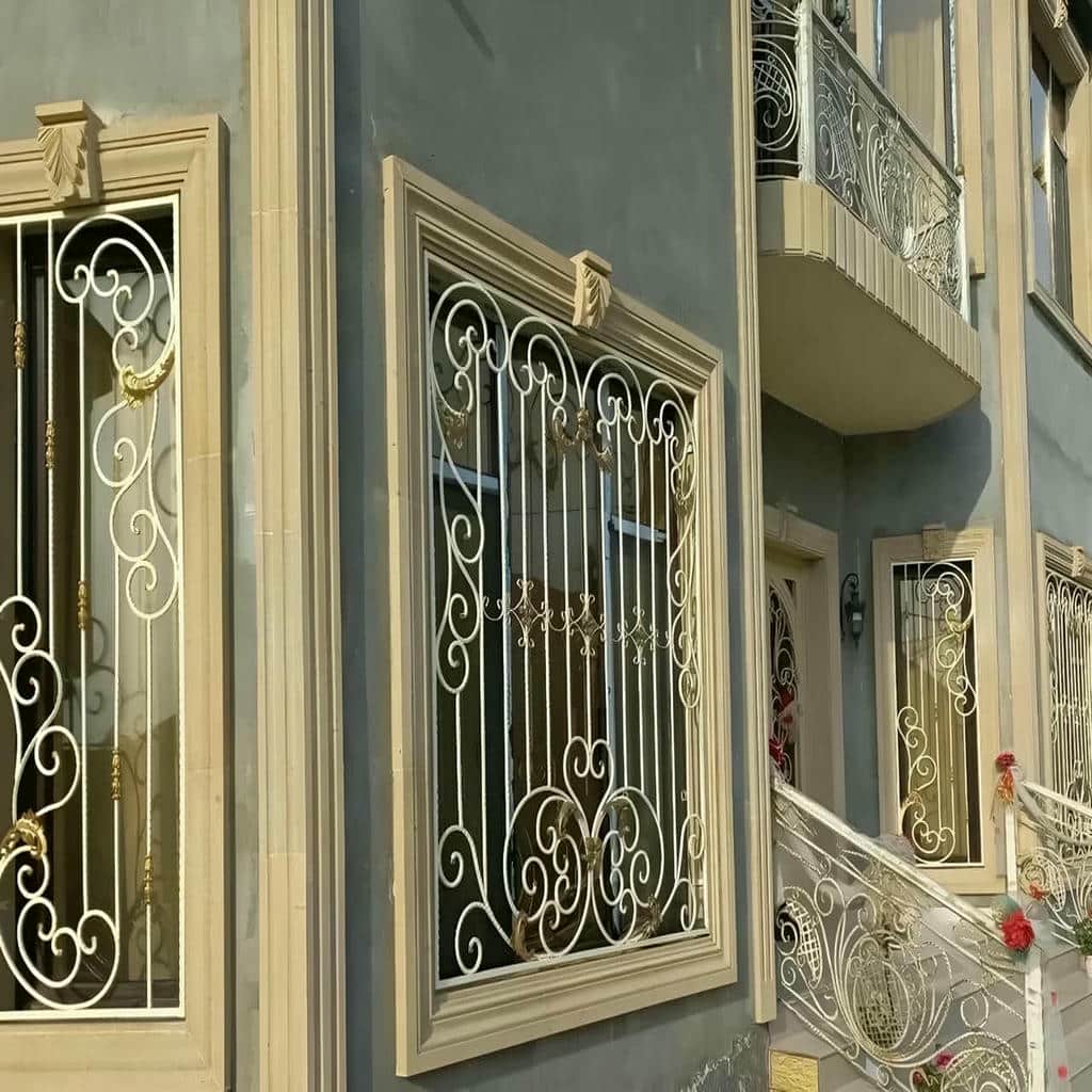 نصب حفاظ پنجره فلزی مدرن هندسی در شیراز