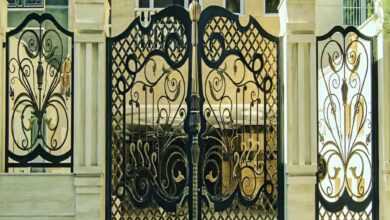 درب حیاط آهنی در مریوان