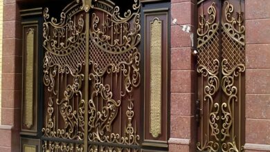 درب حیاط آهنی در تبریز