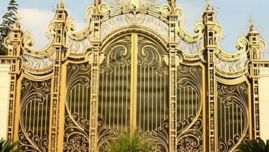 درب حیاط آهنی در ساوه