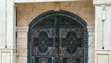 درب حیاط آهنی در سمنان