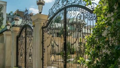 درب حیاط آهنی در استان مازندران