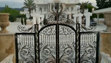 درب حیاط آهنی در نسیم شهر