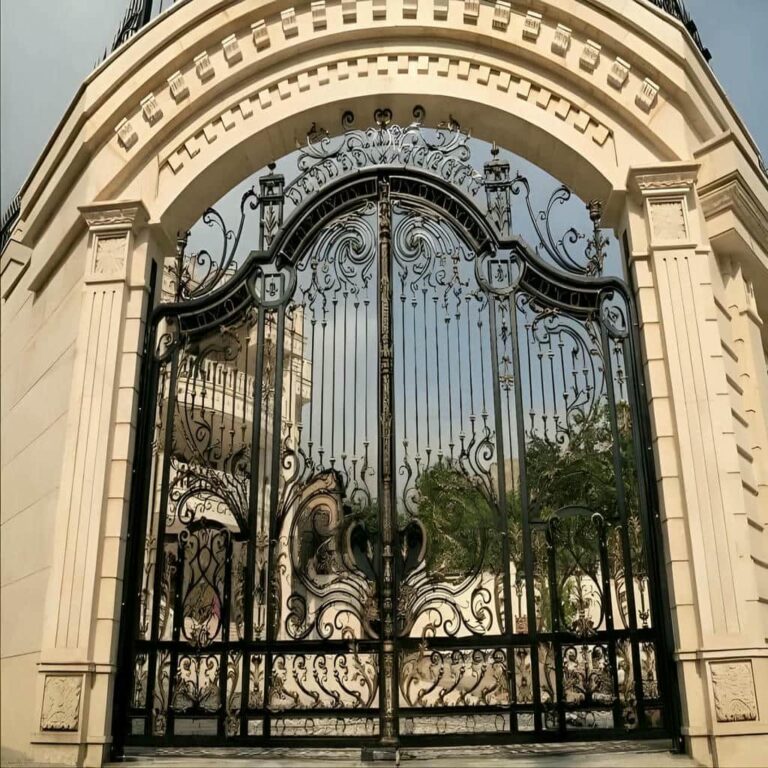 درب حیاط ویلا مدل فلزی فرفورژه 33 درب حیاط آهنی در ارومیه