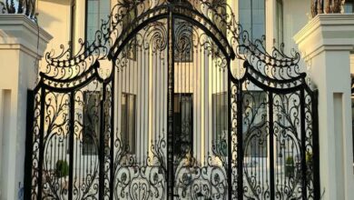 درب حیاط آهنی در یزد