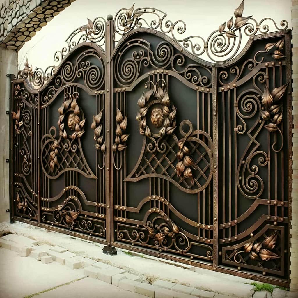 درب حیاط آهنی در کاشان