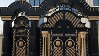 درب حیاط آهنی در کرمان