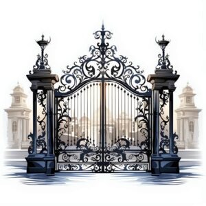 درب حیاط آهنی در دماوند