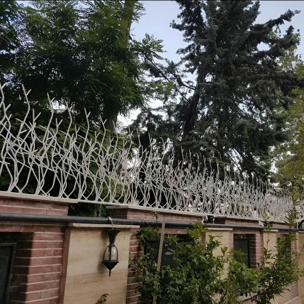 حفاظ شاخ گوزنی با پایه محکم روی لبه دیوار