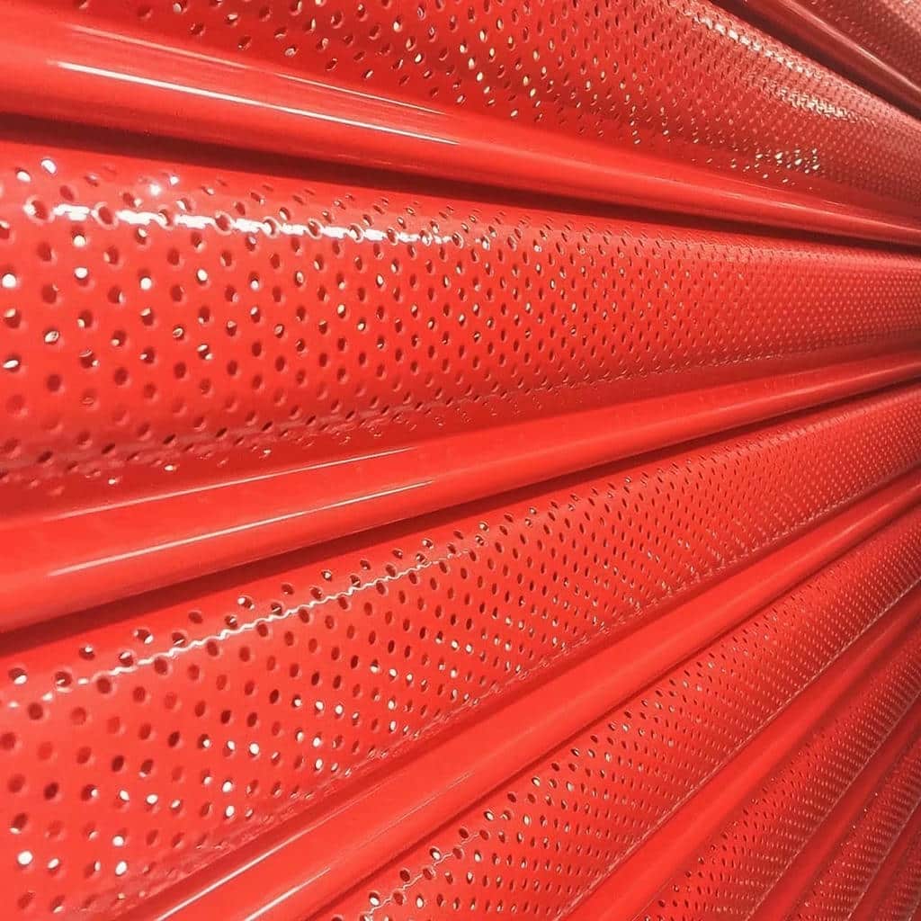 تیغه پانچ دار کرکره برقی با ریل جانبی تراز شده تیغه پانچ دار کرکره برقی با ریل جانبی تراز شده