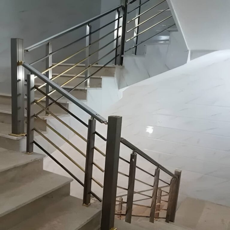 نرده استیل راه پله مدرن