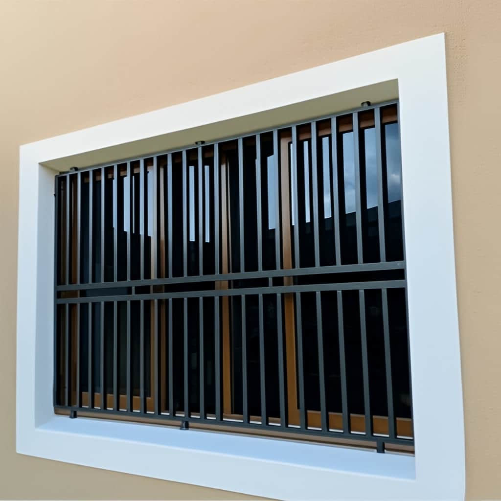 طرح حفاظ پنجره ساده خطی با پروفیل آهنی مقاوم