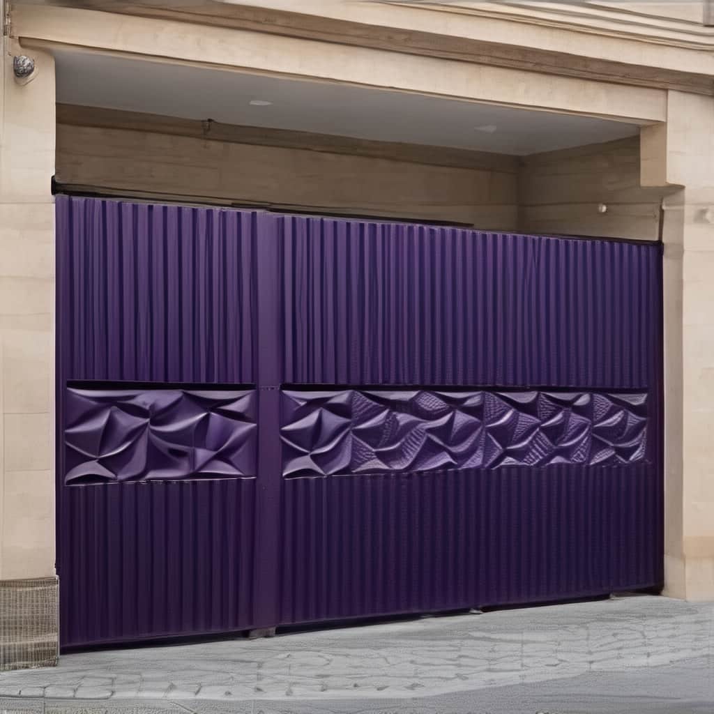 قیمت درب پارکینگ برش لیزری طرح هندسی وابسته به متریال و تراکم
