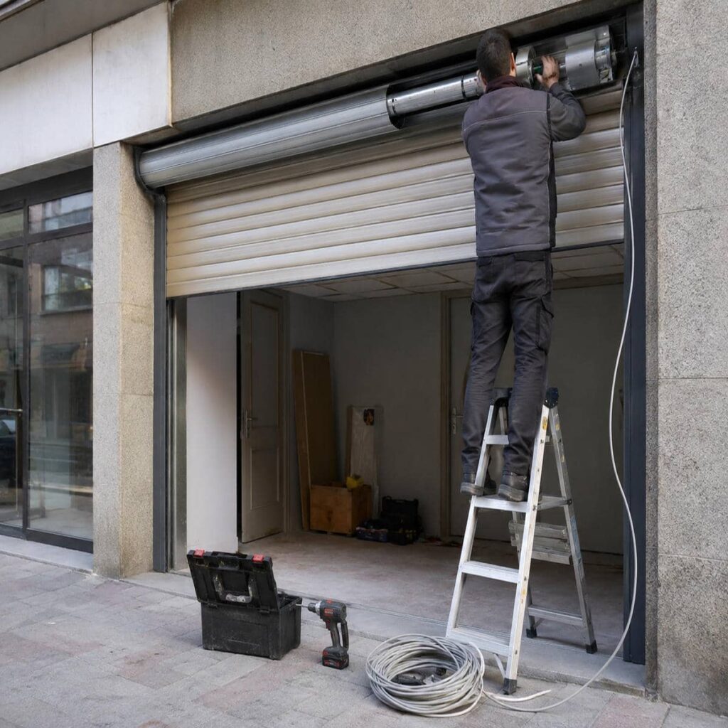 اجرای کرکره برقی اتوماتیک کنترل ریموت با کنترل کیفیت نصب