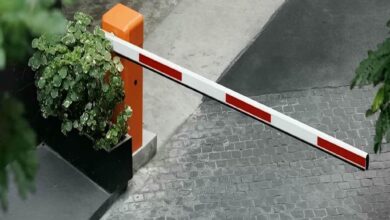 راهبند زنجیری محوطه باز با زنجیر فلزی مقاوم