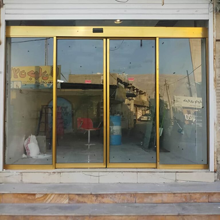 درب اتوماتیک شیشه ای کم صدا موتور آرام با اپراتور کم صدا