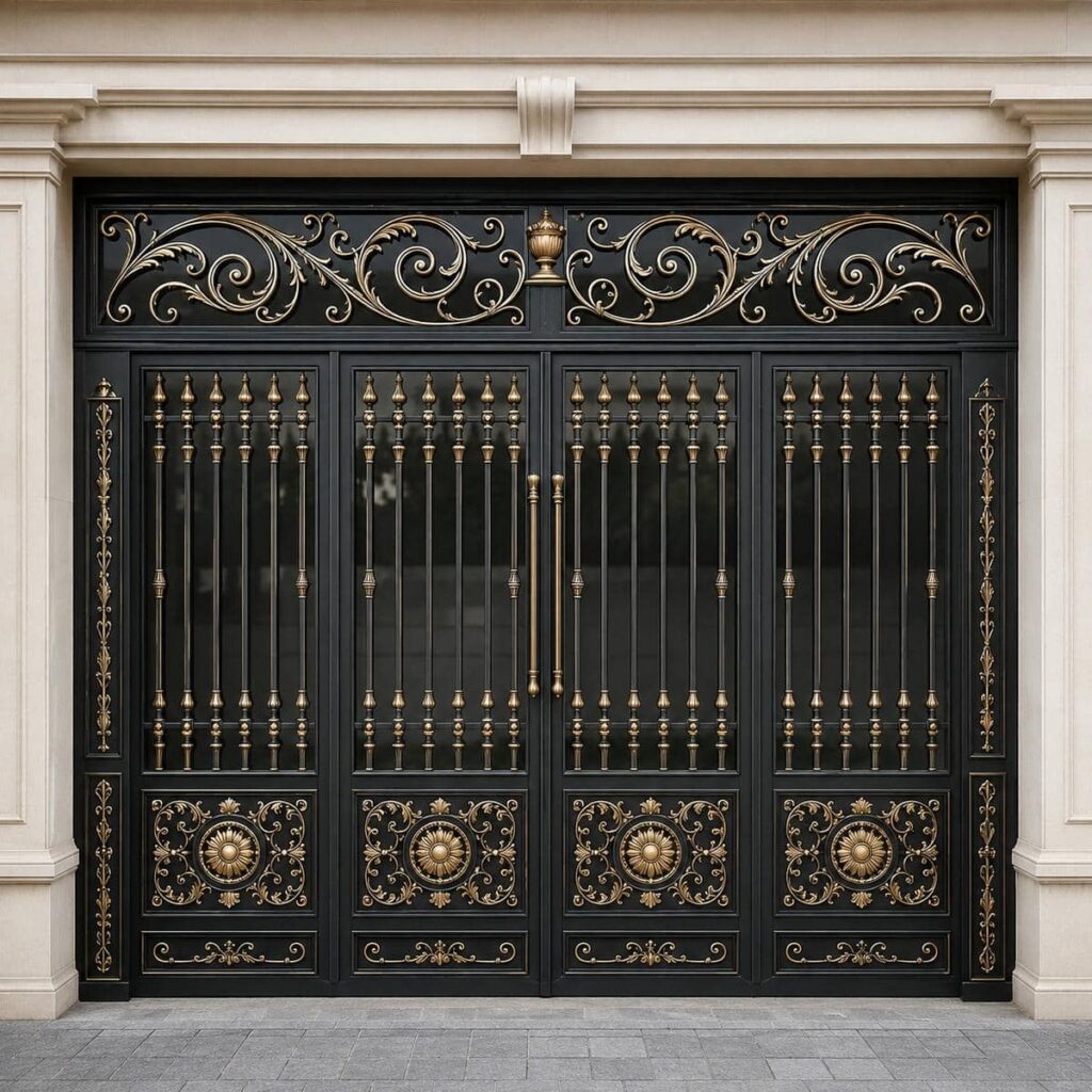 نصب درب حیاط ورودی محوطه با تراز دقیق لولا