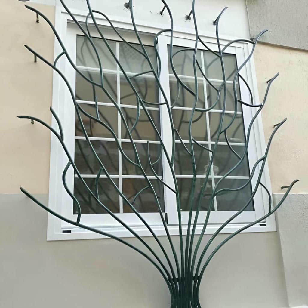 مدل حفاظ پنجره رنگی کوره ای ساده برای نمای مرتب