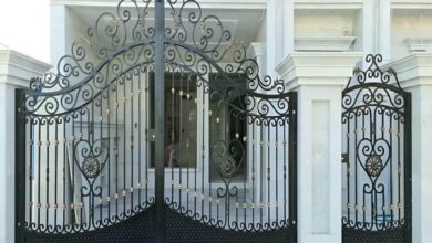 11 طرح درب حیاط نمای آجری